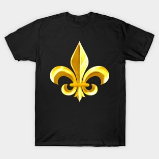 Bright Shining Golden Fleur De Lis T-Shirt